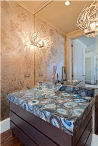 Agate Dining Table Top,Gemstone Coffeetable