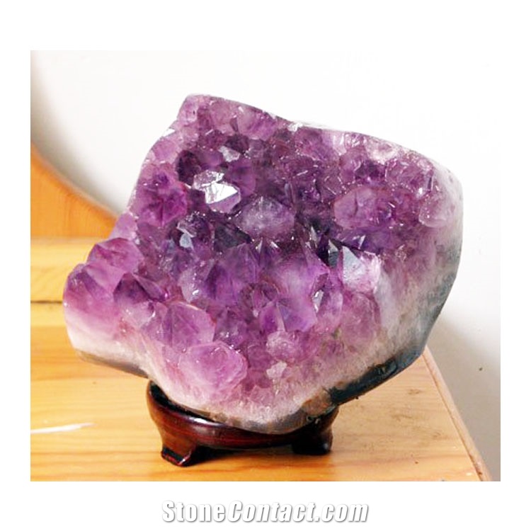 Amethyst Gemstone Tile Backlit Semi Precious Stone