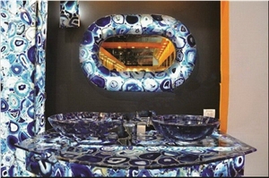 Blue Agate Customize Bathroom Sinks