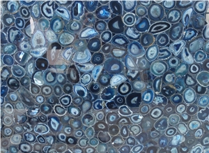 Blue Agate Semiprecious Stone Slabs Manufacturer China