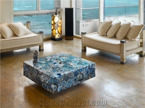 Blue Agate Side Table