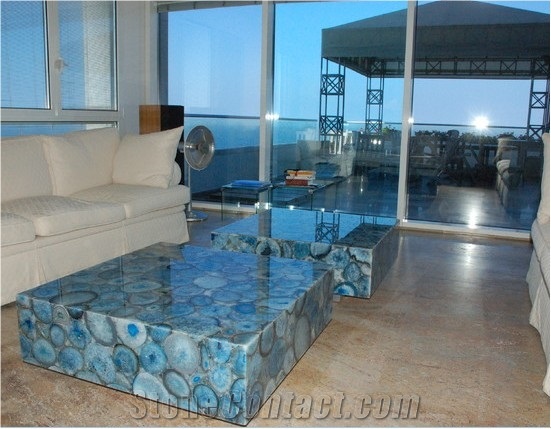 Blue Agate Side Table