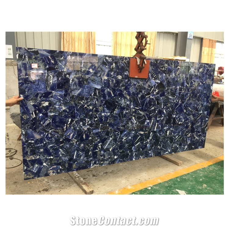 Blue Sodalite Slabs Semi Precious Slabs