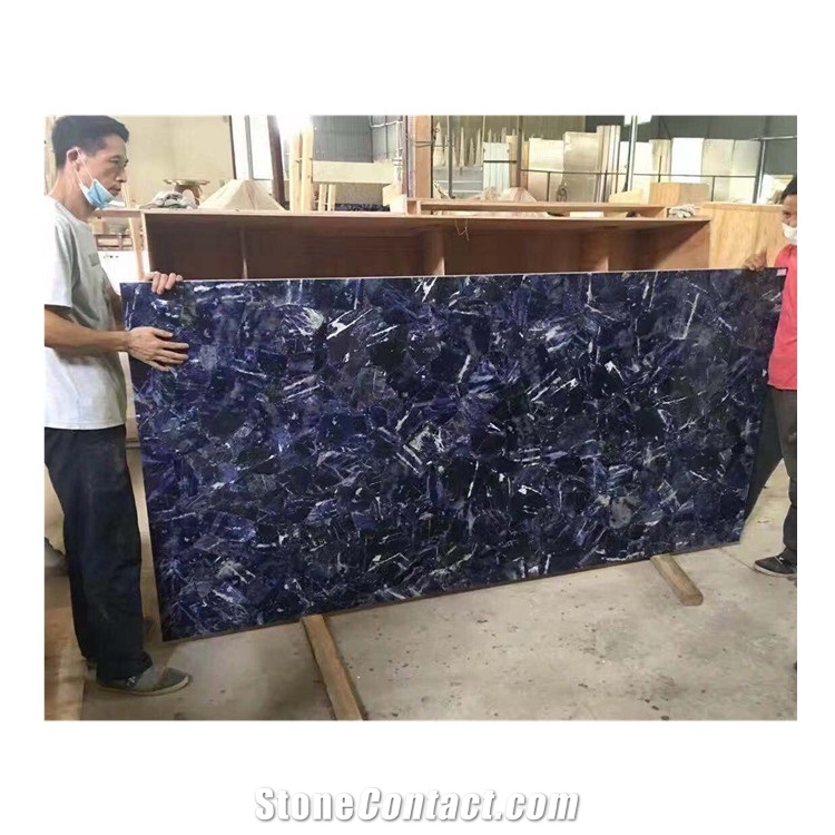 Blue Sodalite Slabs Semi Precious Slabs