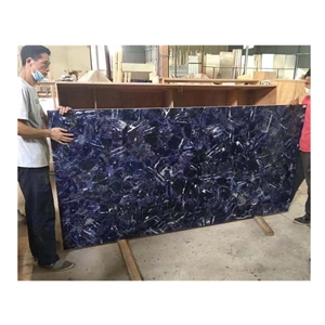 Blue Sodalite Slabs Semi Precious Slabs
