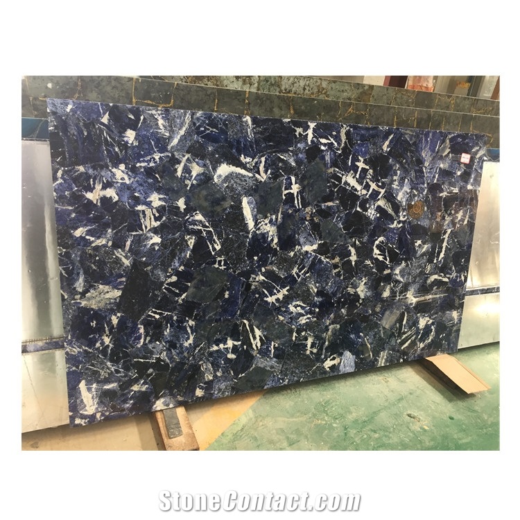 Blue Sodalite Slabs Semi Precious Slabs