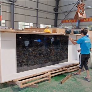 Blue Tiger Eye Stone Semi Precious Stone Panels
