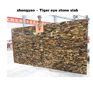 Blue&Yellow Tiger Eye Semi Precious Stone Slab
