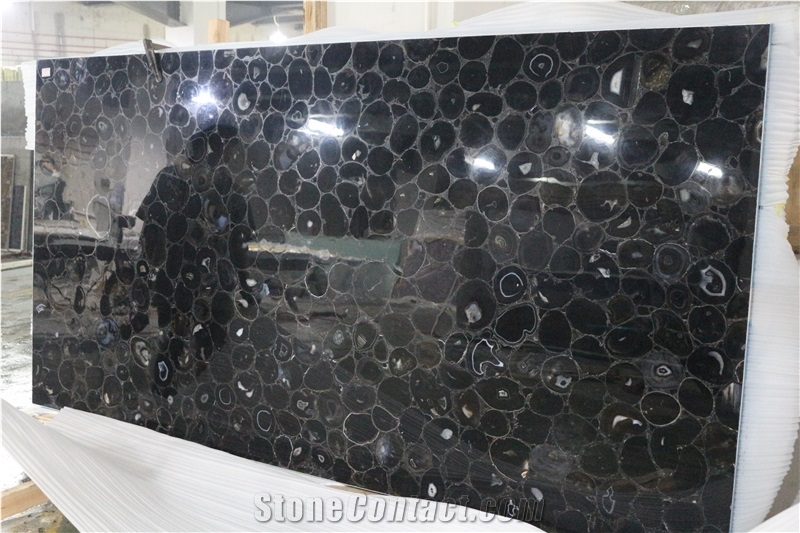 Brazil Elegant Agate Black Slab Panels