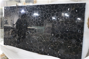 Brazil Elegant Agate Black Slab Panels