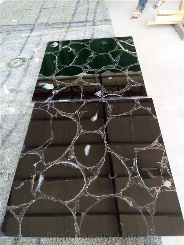 Brazil Elegant Agate Black Slab Panels