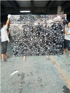 Brazil Solid Agate Black Tiles Panels Slabs
