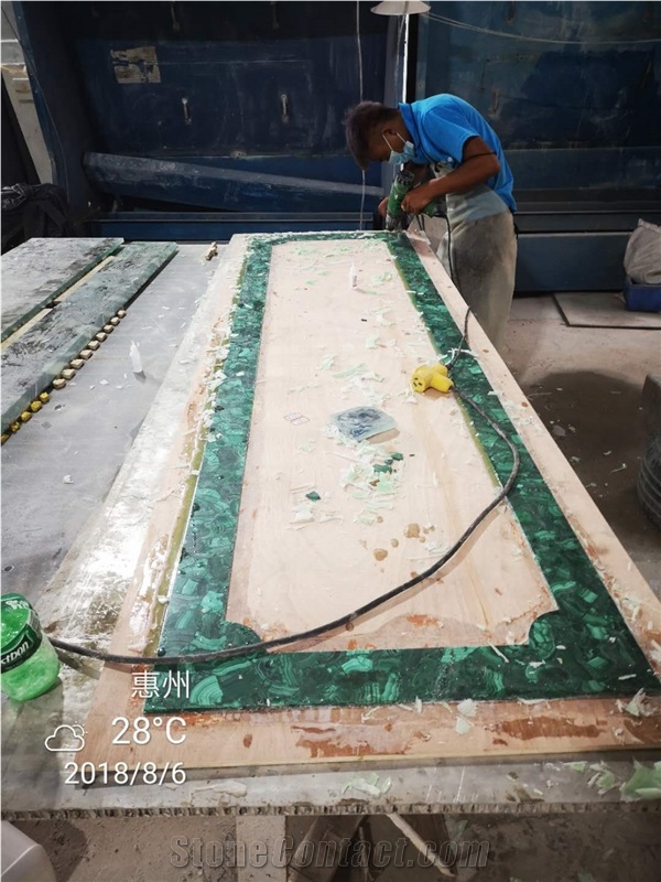 Chinese Factory Hot Sales Malachite Bathroom Countertop, Vanity Top