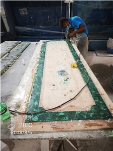 Chinese Factory Hot Sales Malachite Bathroom Countertop, Vanity Top