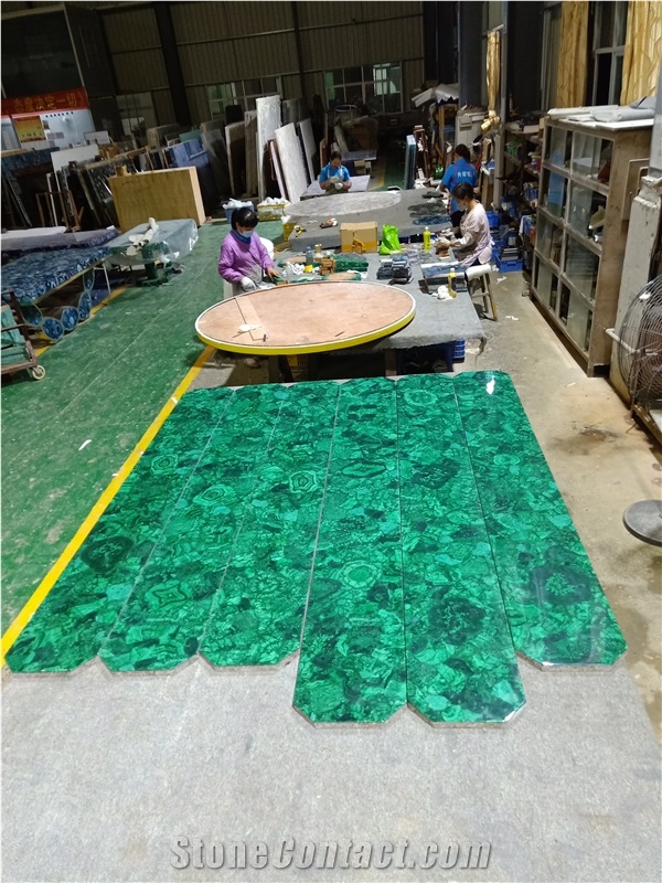 Chinese Factory Hot Sales Malachite Bathroom Countertop, Vanity Top