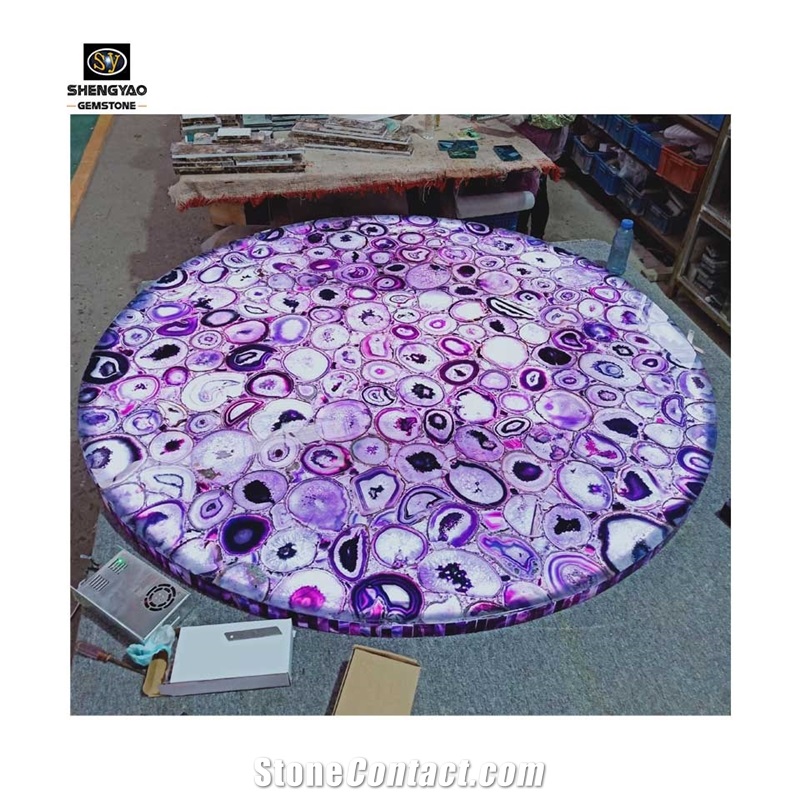 Custom Agate Semi Precious Stone Slab