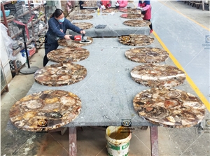 Custom Petrified Wood Table Top Countertop