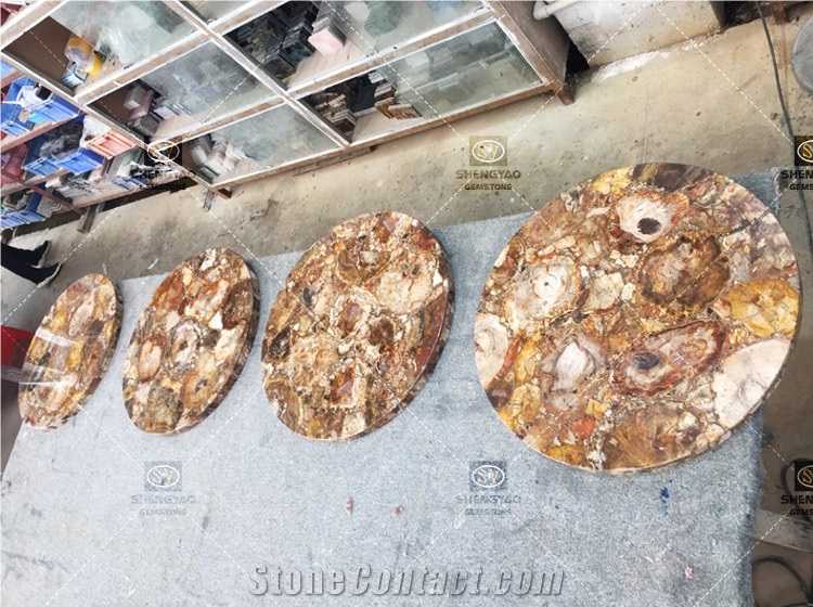 Custom Petrified Wood Table Top Countertop