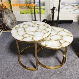 Custom Rose Quartz Crystal Table Top Countertop