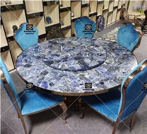 Custom Semi Precious Stone Dining Table Countertop