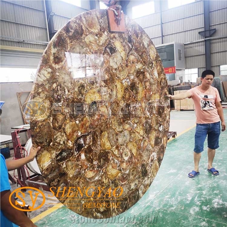 Custom Size Gemstone Slab Petrified Wood Slabs