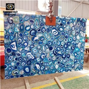 Custom Size Shape Semi Precious Stone Slab