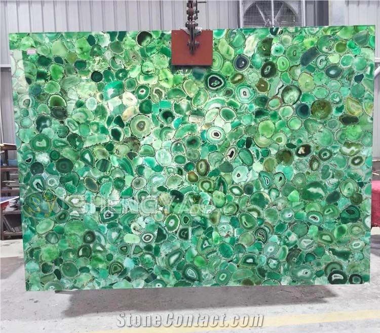 Custom Size Shape Semi Precious Stone Slab