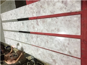 Gemstone White Crystal Quartz Wall Panels