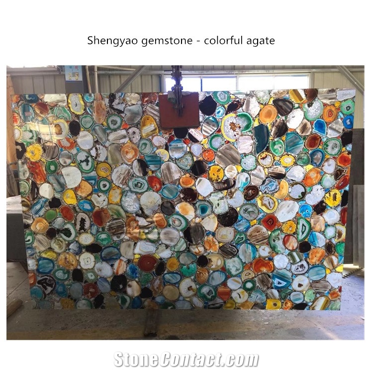 Green Agate Semi Precious Tiles