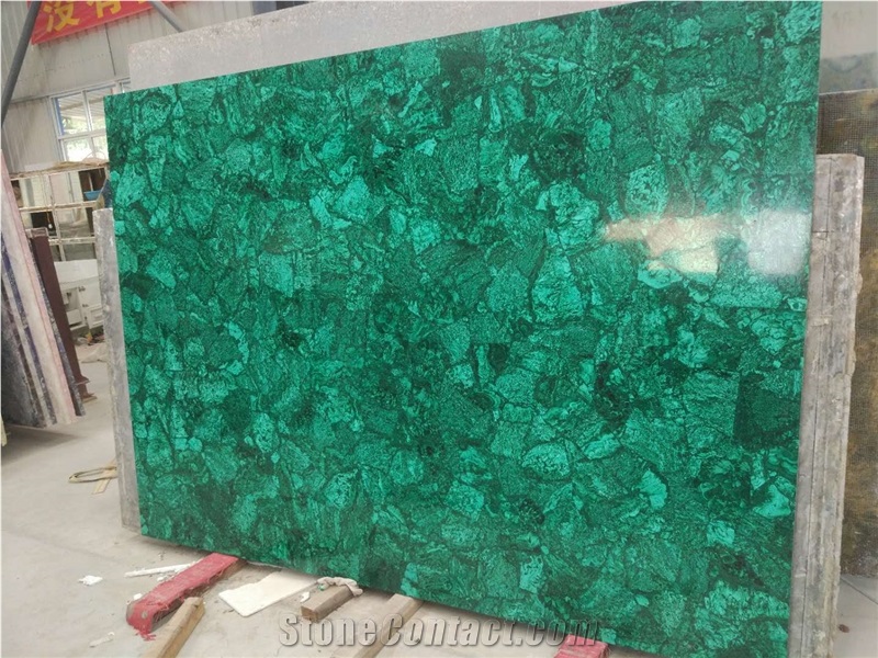 Green Malachite Slab for Villa Decoration