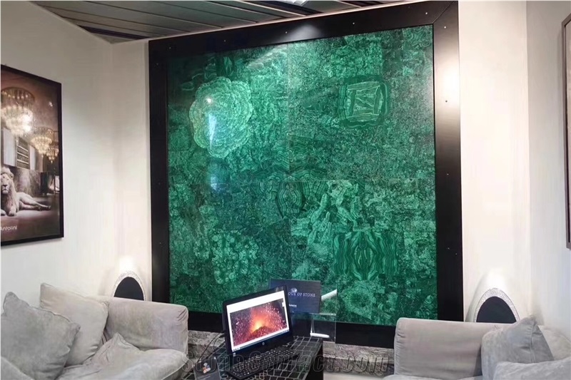 Green Malachite Slab for Villa Decoration