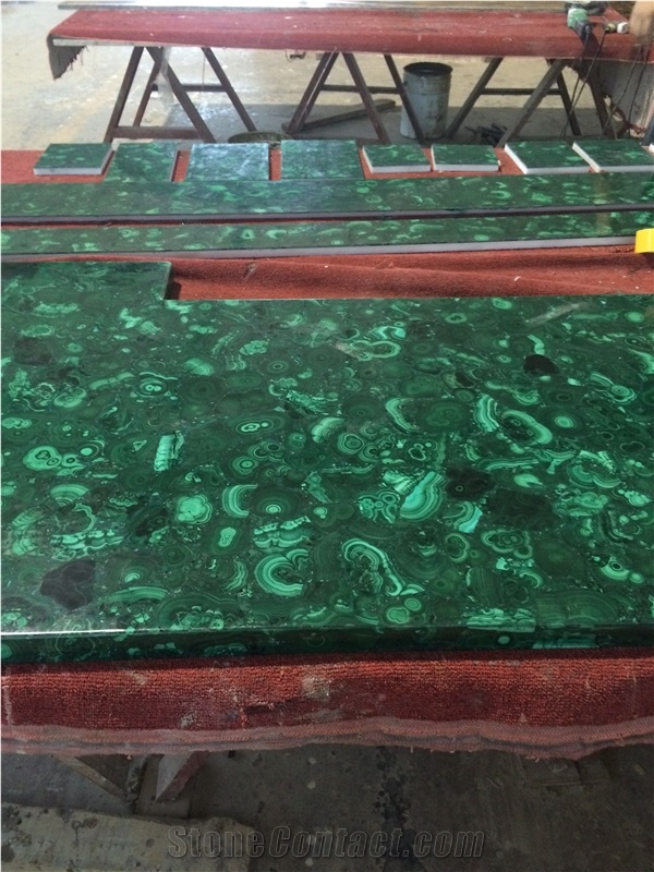 Green Malachite Slab for Villa Decoration
