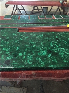 Green Malachite Slab for Villa Decoration