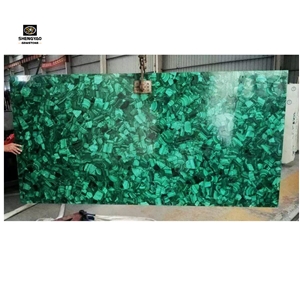 Green Malachite Slabs Natural Semiprecious Stone Wall Panels