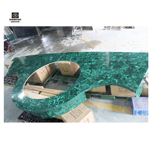 Green Malachite Used in Bathroom