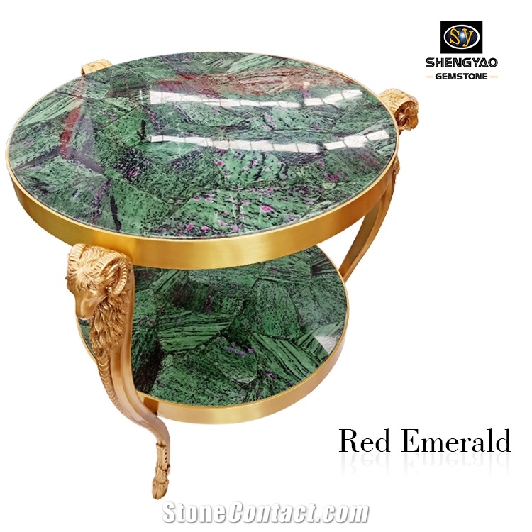 Green Semi Precious Stone Table Top Countertop