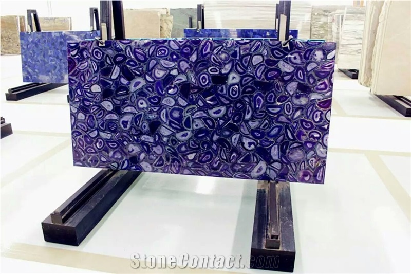 Hot Sell Agate Purple Marble Slab Tile