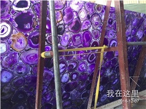 Hot Sell Agate Purple Marble Slab Tile