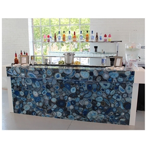 Kitchen Wall Decoration Natural Blue Agate