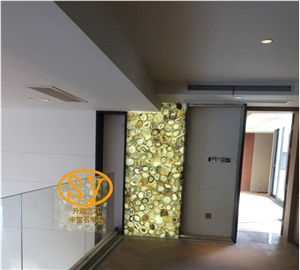 Light Grey Granite Beige Agate Slab
