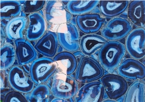 Luxury Blue Agate Large Agate Semiprecious Stone Slab