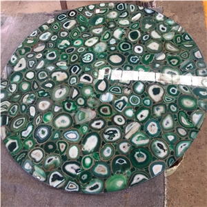 Natural Agate Cafe Table Tops Customized