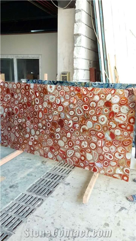 Natural Agate Red Jasper Stone Gemstone Slabs