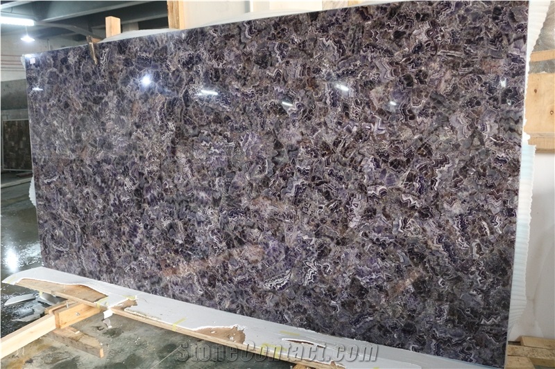 Natural Purple Onyx Amethyst Stone Slab