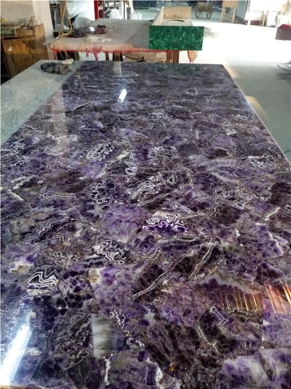 Natural Purple Onyx Amethyst Stone Slab