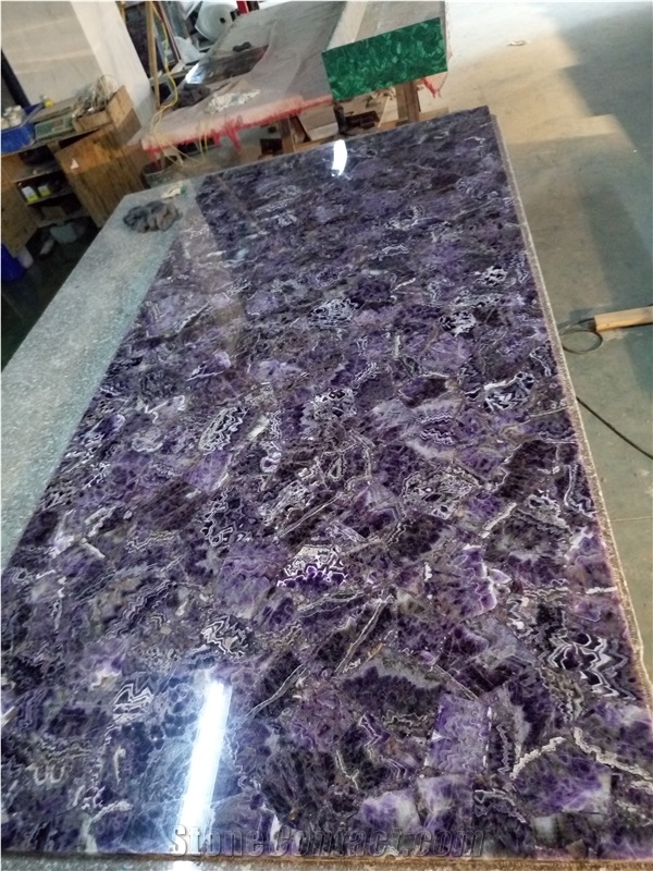 Natural Purple Onyx Amethyst Stone Slab