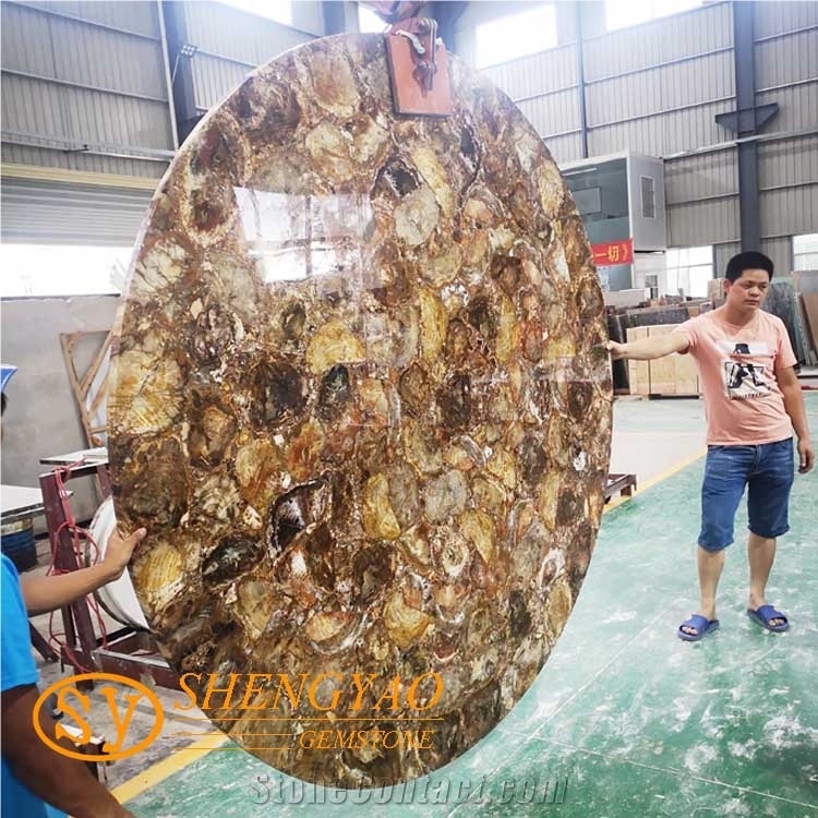 Petrified Wood Slab Gemstone Table Top