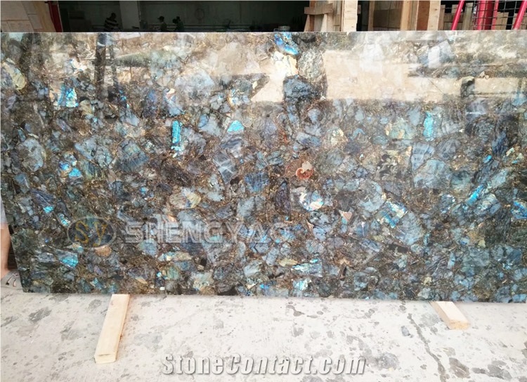 Polished Semiprecious Stone Slab