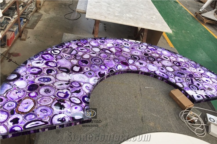 Purple Agate Slices Luxury Agate Tabletop
