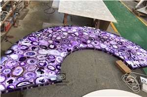 Purple Agate Slices Luxury Agate Tabletop